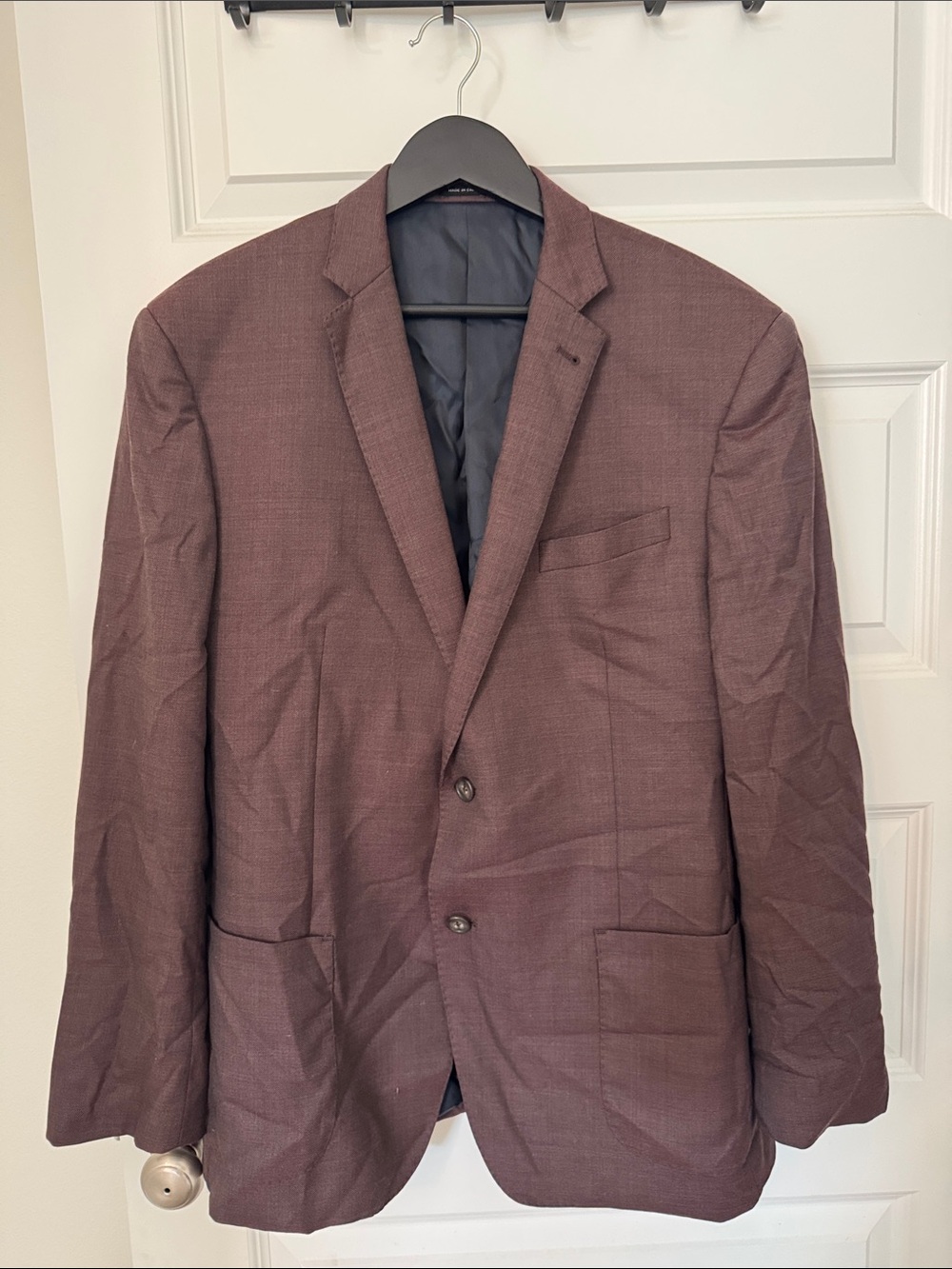 Joseph Abboud Men's Maroon Sport Coat - Two-Button Blazer